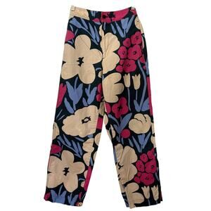 Marimekko x Uniqlo Geometric Flower Print Pants XS 28 inseam Boho Spring Artsy